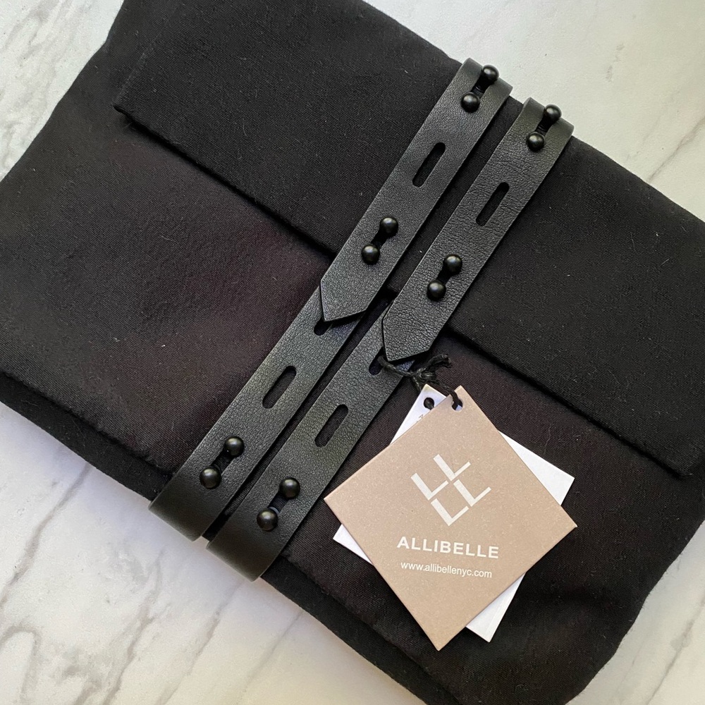 Allibelle NYC Mohawk Wool Clutch Black